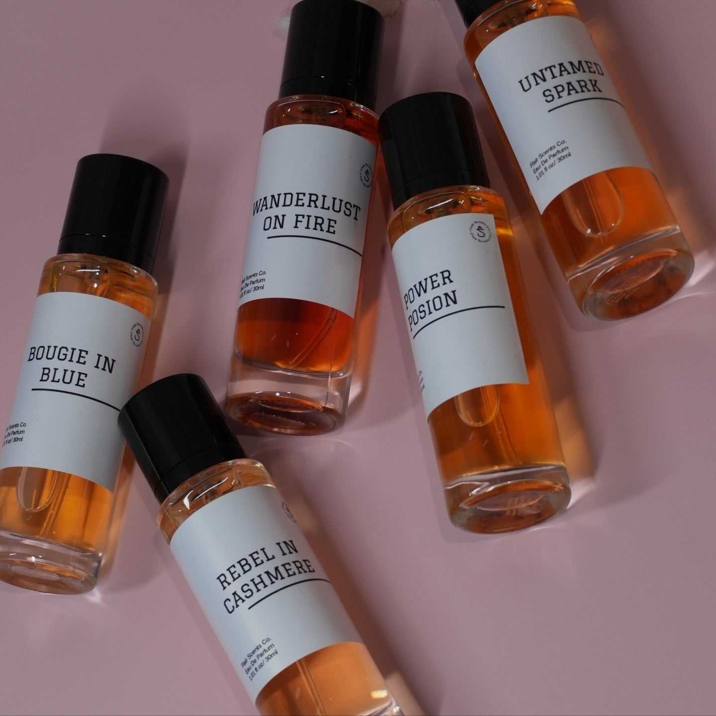 5 Scents for 5 Years The Farewell Collection limited edition perfume set showing five full-size Eau de Parfum bottles in a keepsake box with a thank-you card.